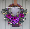 Purple burst wreath