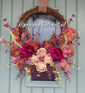 Crispy pink burst wreath