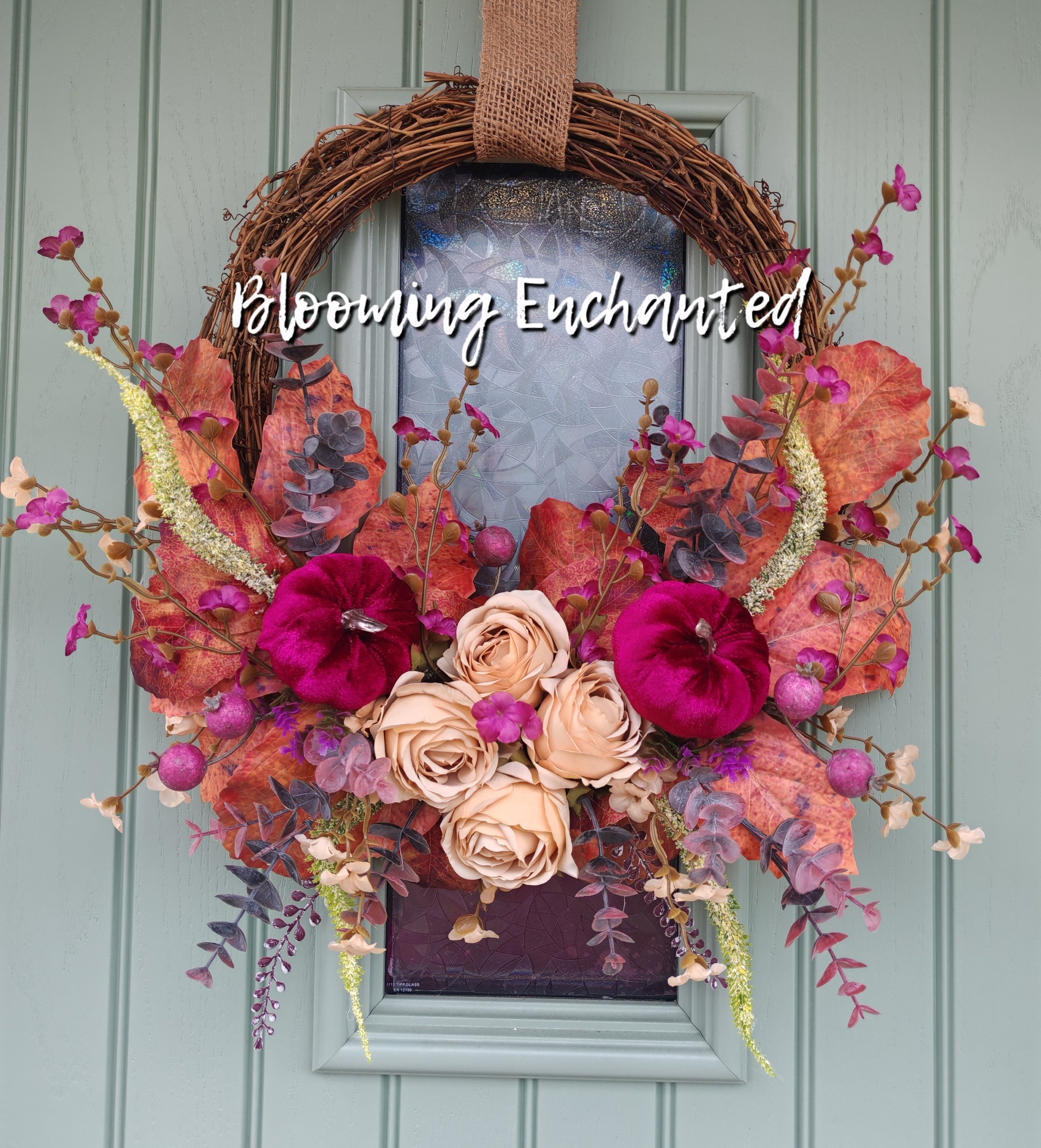 Crispy pink burst wreath