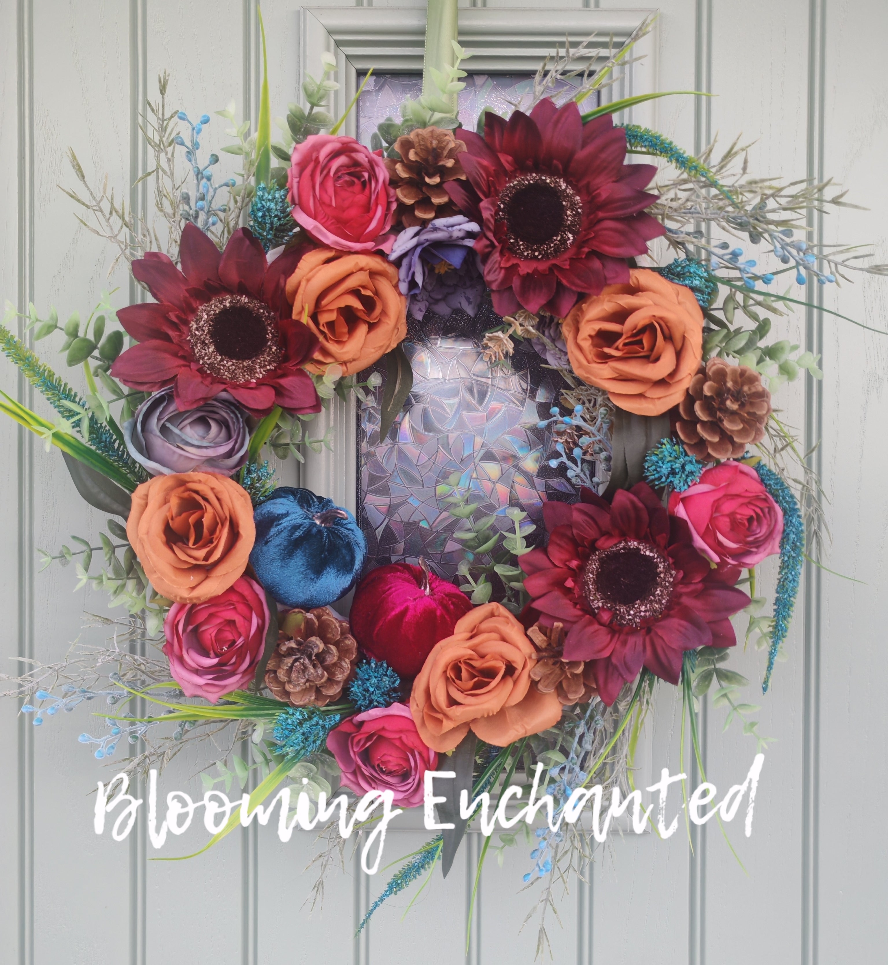Deep autumn burst wreath